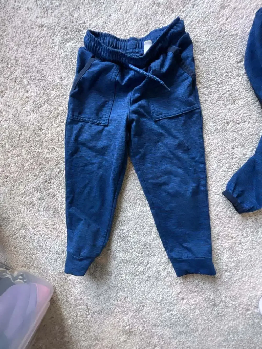 The Children's Place Toddler Boys Blue Heathered Hoodie And Jogger Pants Set 4T
